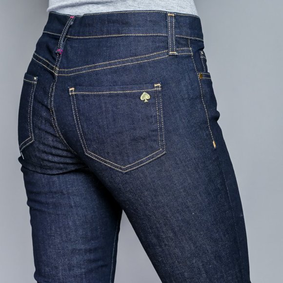 KATE SPADE Indigo Blue Mid-Rise Jeans NWT - Picture 3 of 7